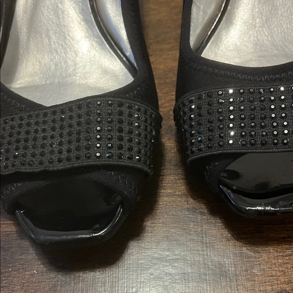 Anne Klein Sport Black Peep Toe Heels - Picture 5 of 14